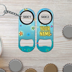 Mini Bottle Opener Keychain for Bartender Gift & Home Bar Pretty Stars Custom Bottle Opener Bar Blade Beer Opener Cute Gift for Bartender
