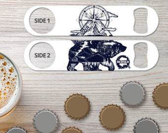 Bottle Opener for Bartender Gifts & Home Bar Alaska State Map Flag Gifts for Bar Staff Speed Bottle Opener Bar Blade Flat Bottle Opener