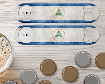 Bottle Opener for Bartender Gifts & Home Bar Nicaragua Flag Nicaraguan Flag Gifts for Bar Staff Flat Bottle Opener Restaurant Bar Key