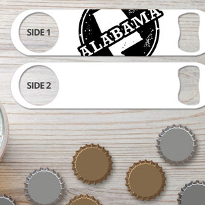 Bottle Opener Gifts for Bartender and Bar Staff Alabama Map Stamp Bar Blade Flat Bottle Opener Restaurant Bar Key Bartender Speed Opener
