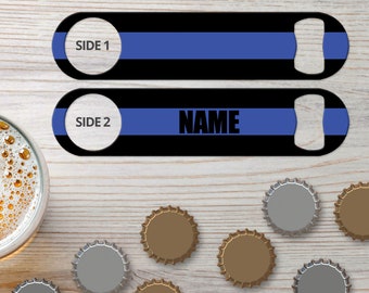 Bottle Opener for Bartender Gifts & Home Bar Police Flag Thin Blue Line Cop Flag Gifts for Bar Staff Flat Bottle Opener Restaurant Bar Key