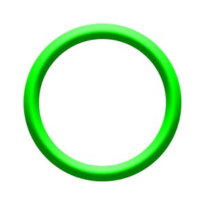 Neon green rubber spinner ring