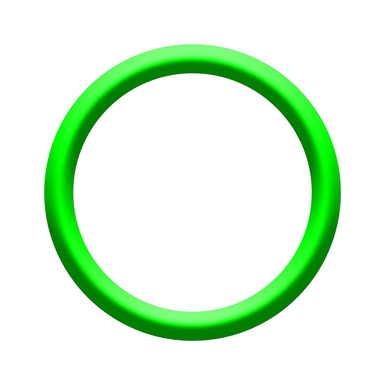 Neon green rubber spinner ring