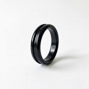 Black rubber spinner ring for bartender bottle openers