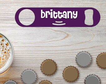 Personalized Bottle Opener Bartender Gift Beer Opener Strainer Bottle Opener With Can Opener Speed Opener Plum Purple Gifts Assorted Colors