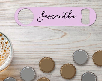 Personalized Bottle Opener Bartender Gift Beer Opener Flat Bottle Opener Add Name or Design to Speed Opener Lilac Gifts & Assorted Colors