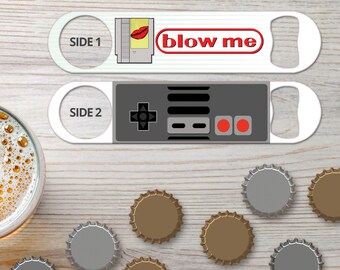 Bottle Opener for Bartender Gifts For Gamers Personalized Speed Opener Flat Bar Blade Flat Bottle Opener Bar Key for Bar Staff Gifts Blow Me