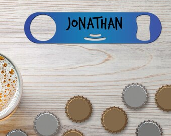 Personalized Bartender Bottle Opener: 3-in-1 with Strainer & Can Opener