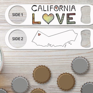 Bottle Opener for Bartender Gifts & Home Bar California State Map Flag Gifts for Bar Staff Speed Bottle Opener Bar Blade Flat Bottle Opener
