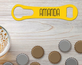 Personalized V-Rod Bottle Opener, Bartender Gift, Custom Colors