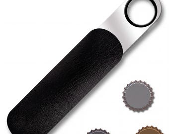 Bottle Opener, Bartender Protective Pouch | Black Leather Sleeve, For Standard Speed Models