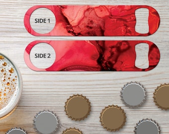 Bottle Opener for Bartender Gift & Home Bar Fluid Abstract Bottle Opener Bar Key Bar Blade Flat Beer Opener for Bar Staff Gift for Bartender