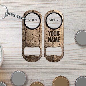 Mini Bottle Opener Keychain for Bartender Gift & Home Bar Metal Plate Copper Custom Bottle Opener Bar Blade Beer Opener Gift for Bartender