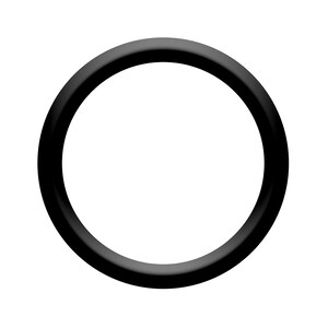 Black rubber spinner ring
