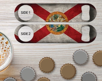 Florida State Flag Bottle Opener, Bartender Bar Blade