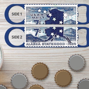 Bottle Opener for Bartender Gifts & Home Bar Alaska Alaska Map Flag Gifts for Bar Staff Bar Blade Flat Bottle Opener Restaurant Bar Key
