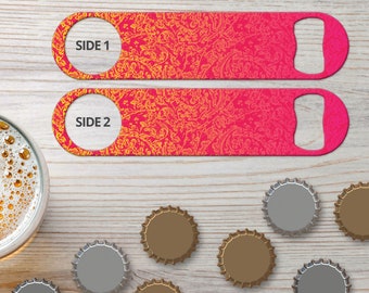 Custom Asian Tattoo Waves Bar Blade Bottle Opener, Bartender Gift