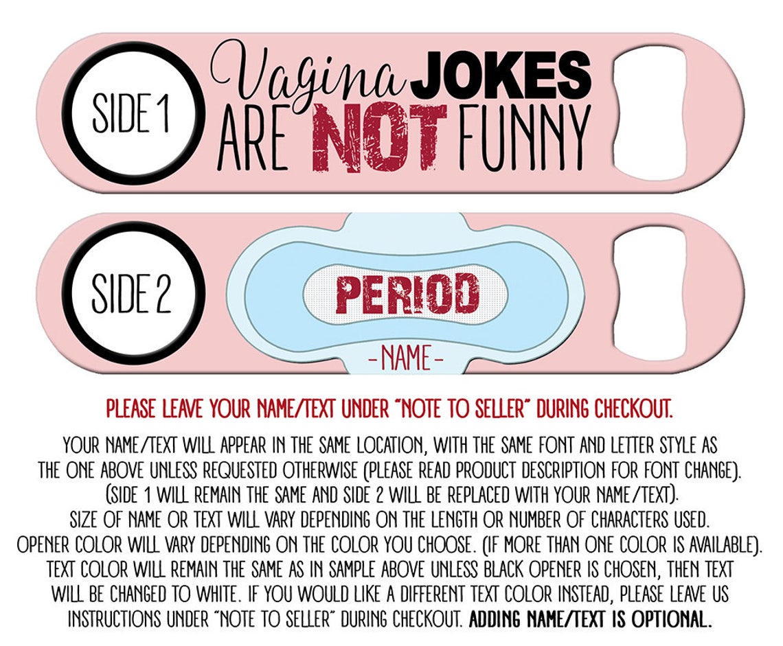 Vagina Jokes Not Funny Period Personalized Bartender Bar Etsy