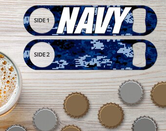 Bottle Opener for Bartender Gifts Military United States Navy Camouflage Camo Personalized Speed Opener Bar Blade Flat Bottle Opener Bar Key