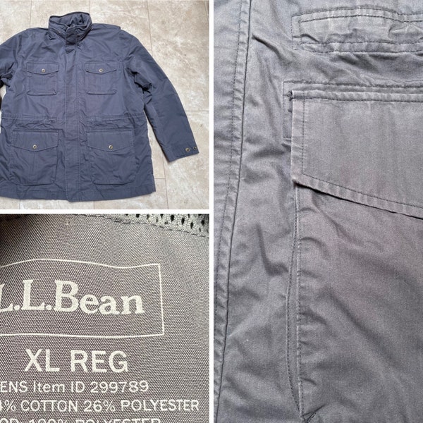 Vintage L.L.Bean Field Jacket Blue M65 Clone Coat 2000's Men's XL