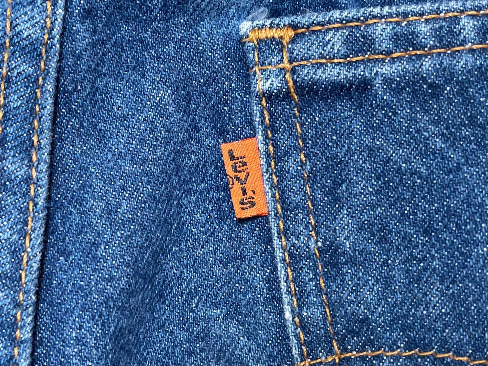 Vintage Levi's 517 Jeans Orange Tab 80's Dark Blue Denim