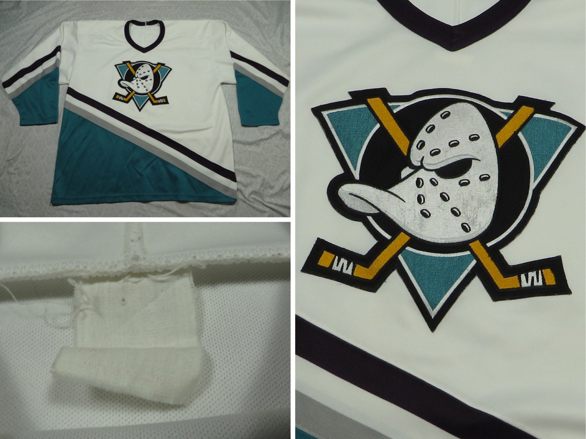 XL/TG Mighty Ducks of Anaheim Vintage CCM Webco Jersey 