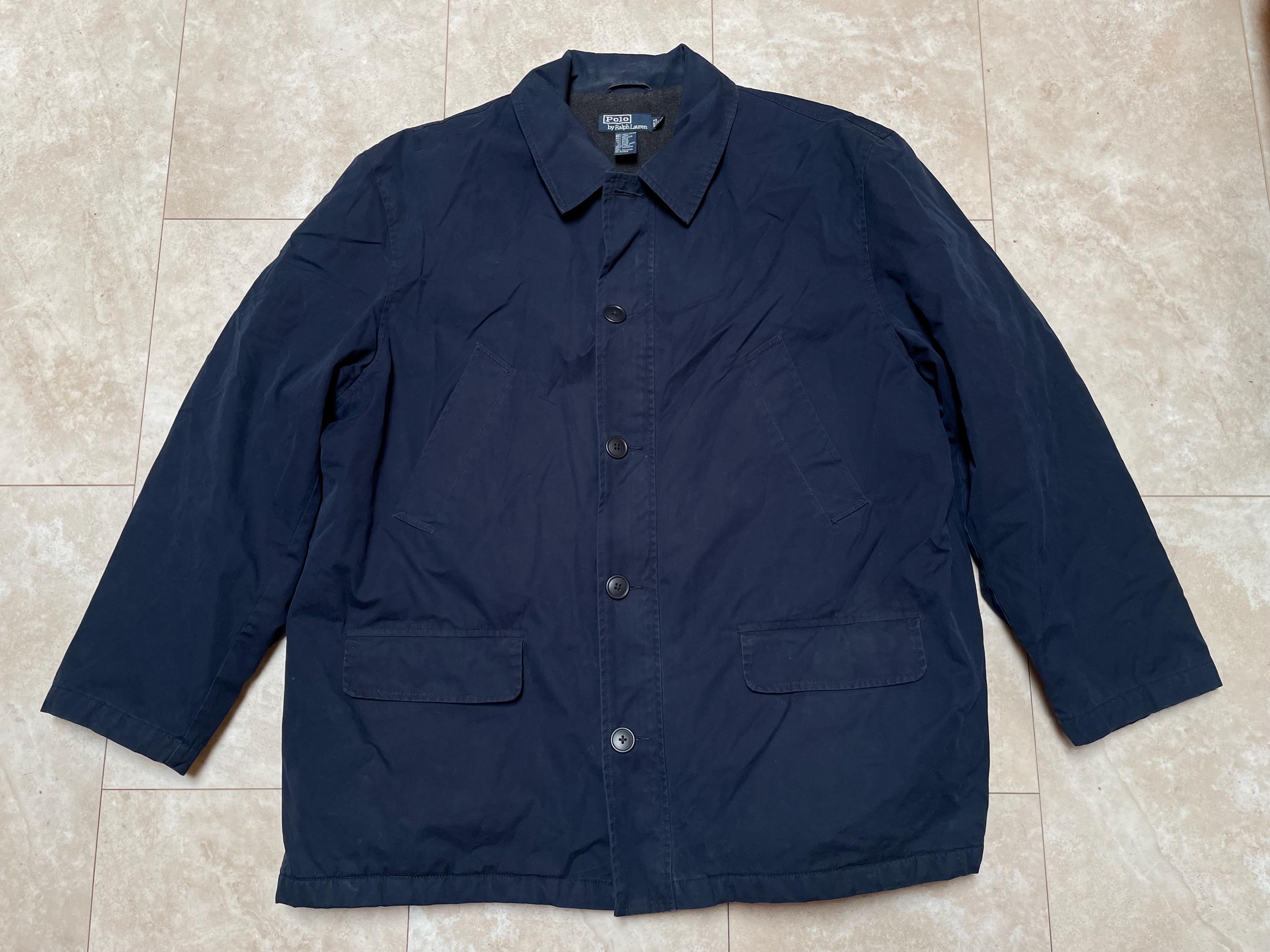 90’s POLO by Ralph Lauren OILD jacket Vintage Polo Coat Jacket Lined Insulated Ralph Lauren Blue
