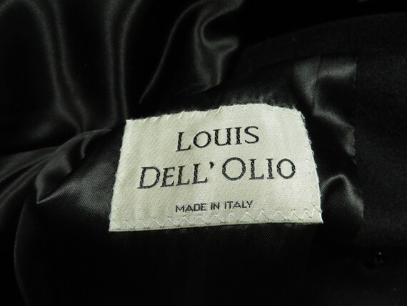 Vintage Cashmere Overcoat Black Louis Dell Olio T… - image 3