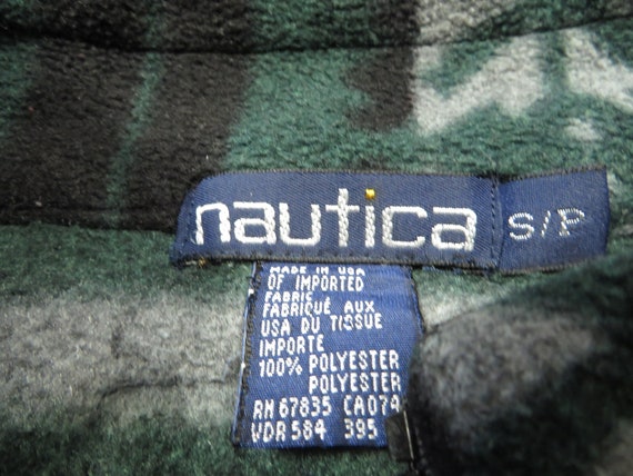 Vintage Nautica Fleece Blue Green Pullover Christ… - image 4