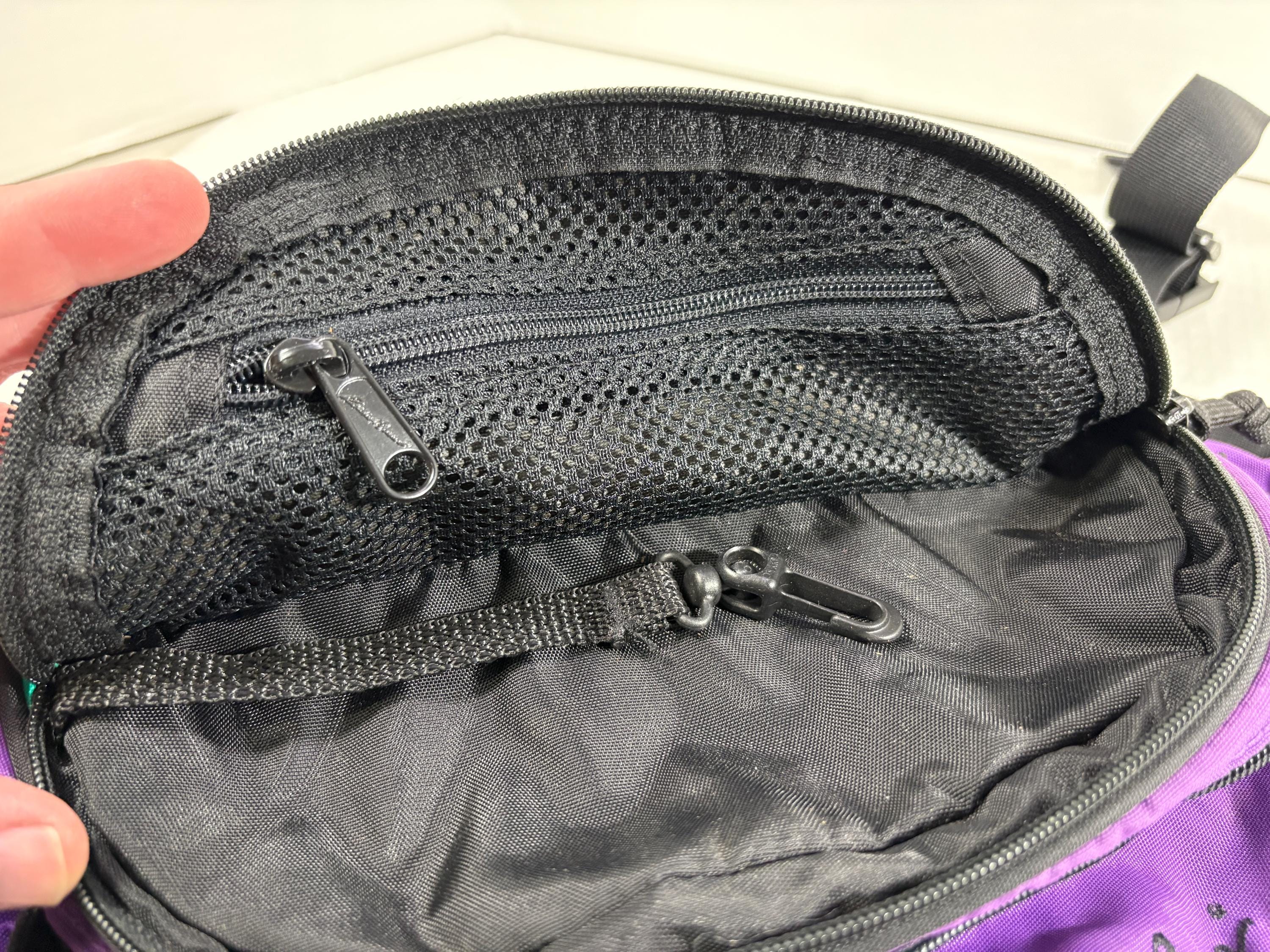 Vintage Eddie Bauer Fanny Pack Purple Expandable Waist Lumbar Bag