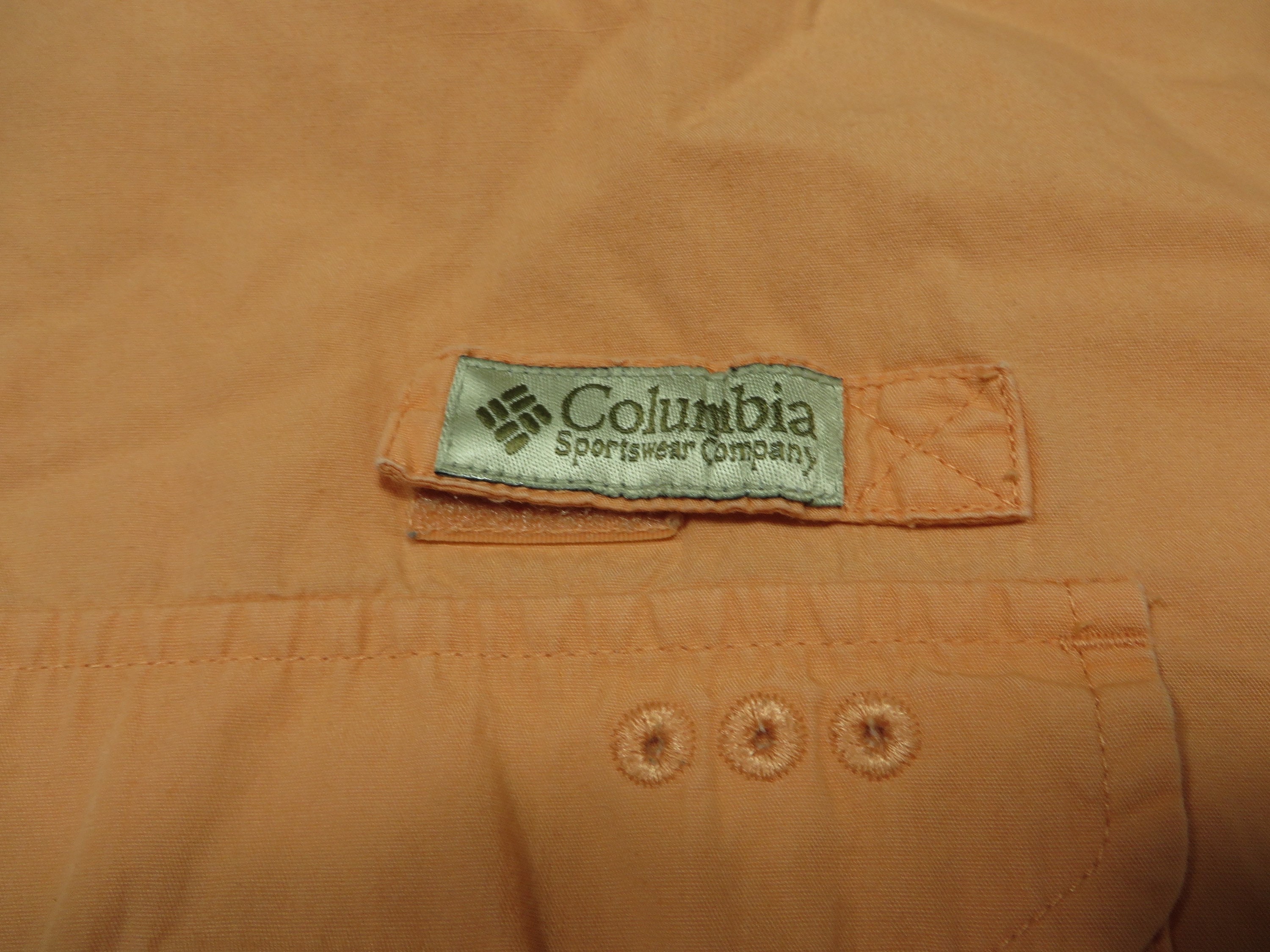 Chemise Columbia vintage PFG orange pêche boutonnée à manches longues des années 90 pour homme surdimensionnée grande - France