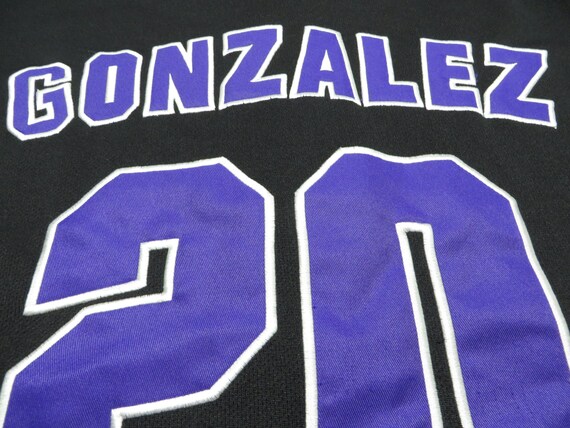 Vintage Diamondbacks Jersey Black Purple Luis Gon… - image 5