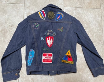 Vintage 70s Denim Jacket With Patches: Smokey Bear, Women's