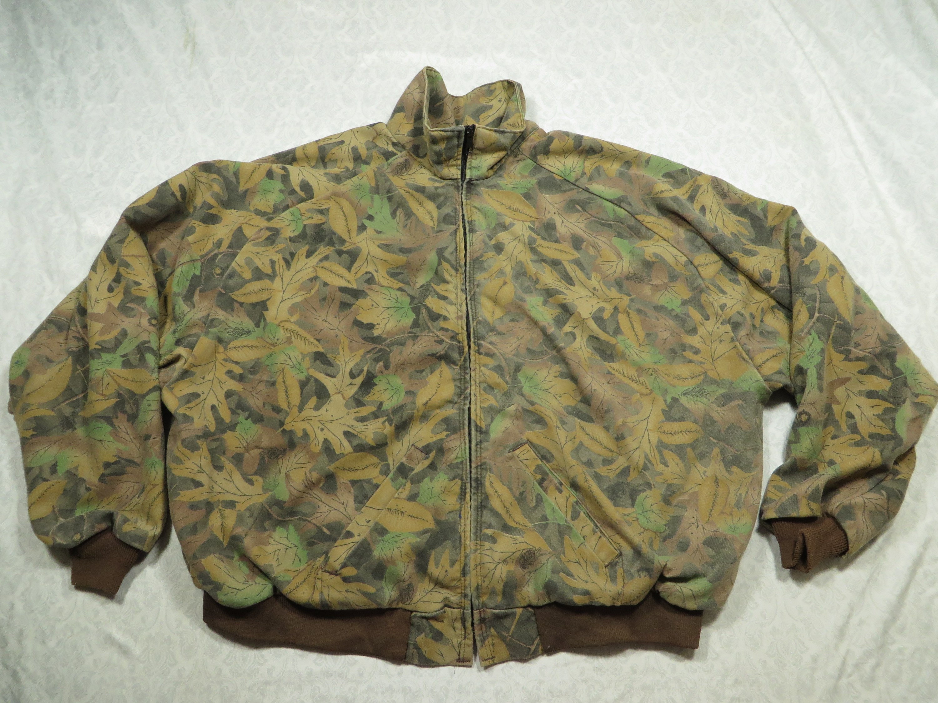 Vintage Gander Mountain Jacket Bomber Kelly Tru Leaf Camouflage 