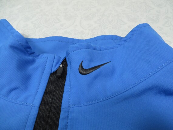 Vintage Nike Windbreaker Blue Black Cycling Nylon… - image 8