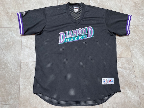 Vintage Diamondbacks Jersey Majestic Arizona Baseball Purple 