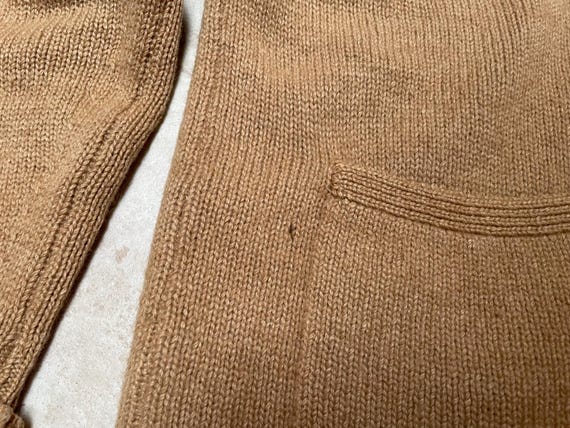 Vintage Alan Paine Camel Hair Cardigan - Men's Knit Sweater