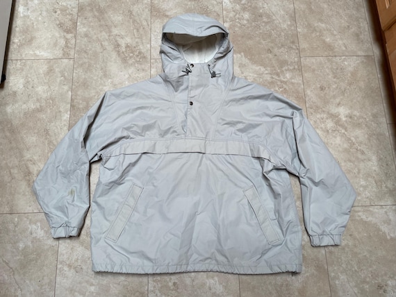 Woolrich, Vintage Woolrich Anorak Jacket Grey Nylon Windbreaker Pullover 90’s Men’s XXL Made in USA