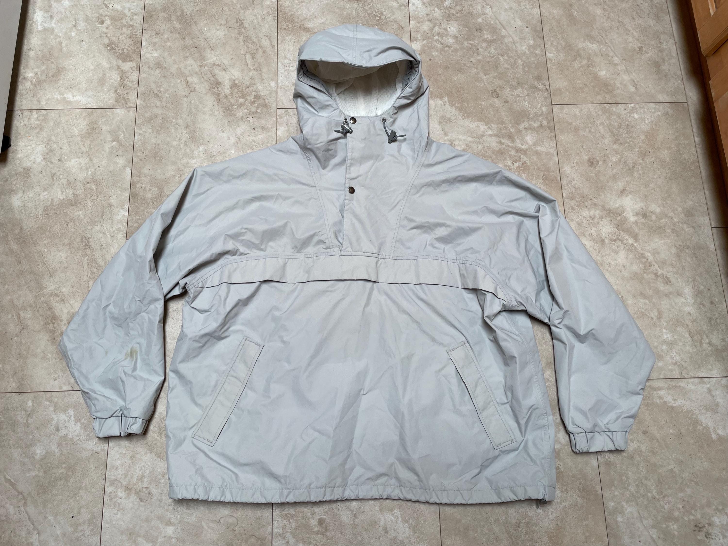 Woolrich, Vintage Woolrich Anorak Jacket Grey Nylon Windbreaker Pullover 90’s Men’s XXL Made in USA