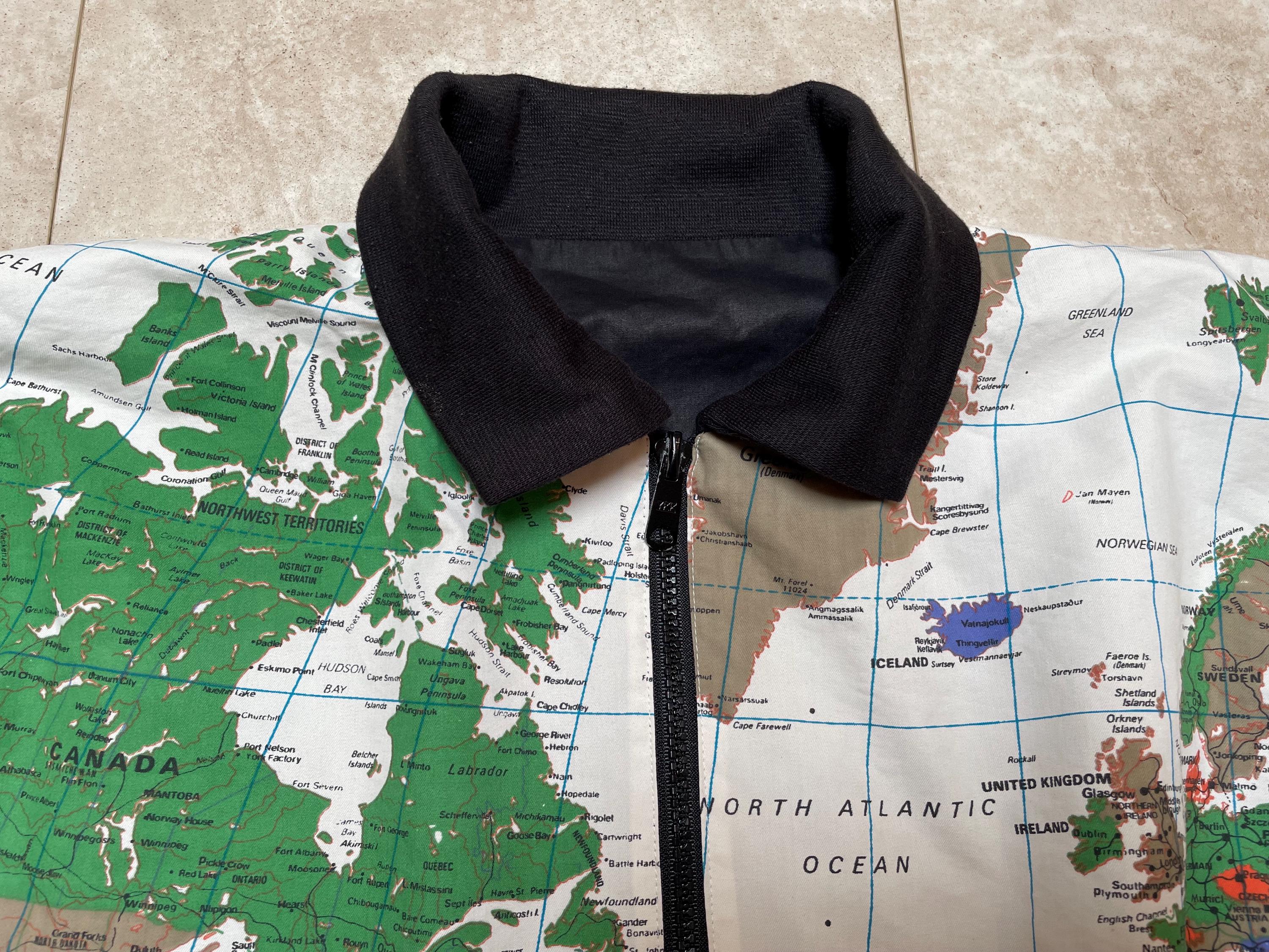 か*ま様 80-90's USA製 World Map Paper Jacket Vintage Wearin The World Bio-Sphere 2 Earth Globe Map Paper