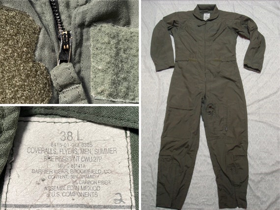 Vintage Flight Suit Green Summer Green Air Force … - image 1