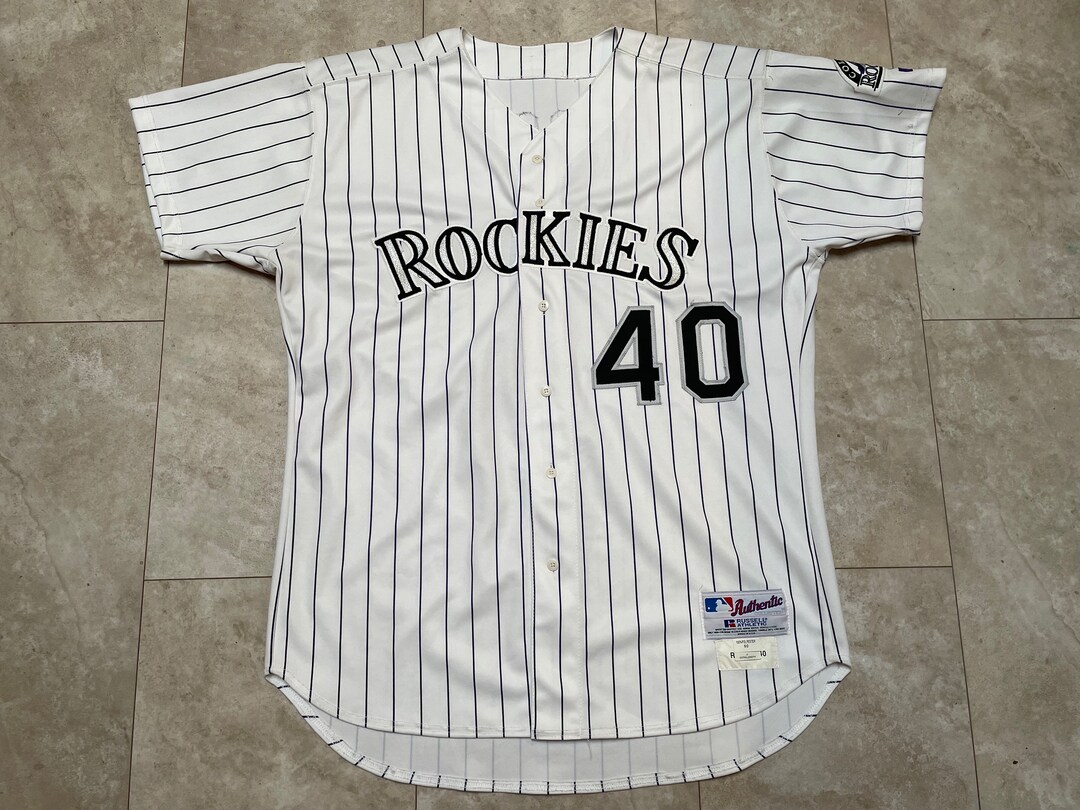 Vintage Rockies Jersey: Russell Athletic Pinstripe, Sewn Letters, XXL ...