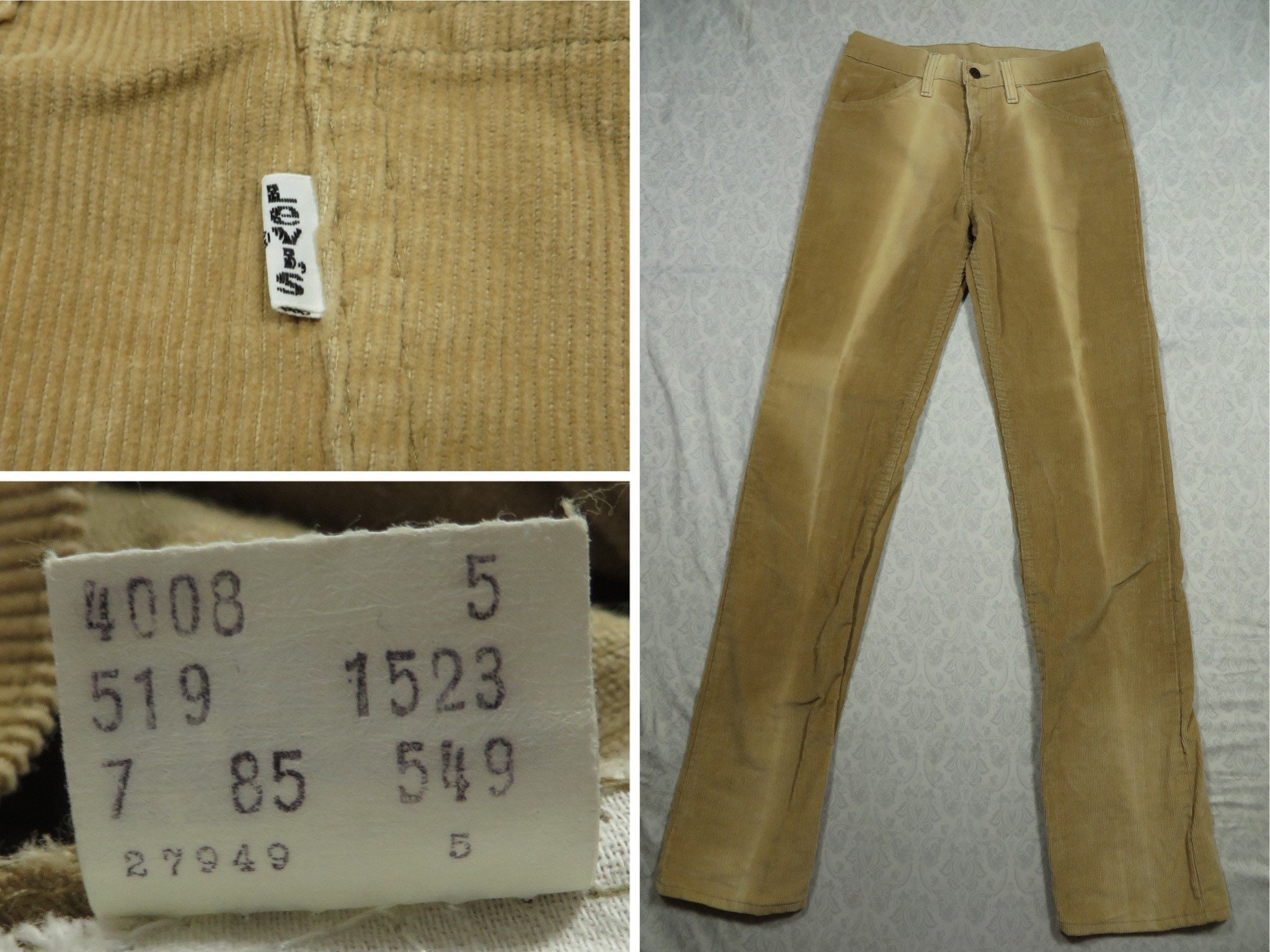 Vintage Levi's 519 Corduroy Pants Tan Brown Faded 80s - Etsy Finland