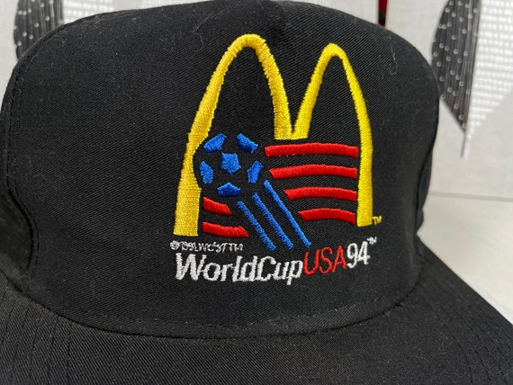 Vintage Mcdonald's Hat World Cup 1994 Black Deadstock Snapback Cap