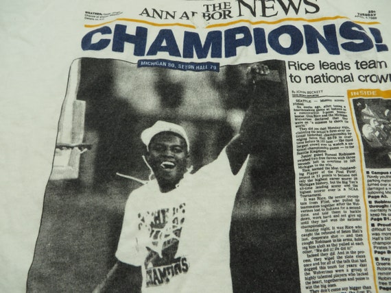 Vintage Michigan Tee Shirt 1989 National Champion… - image 5