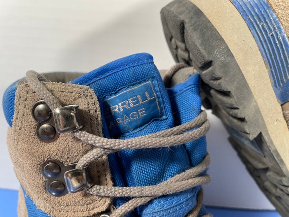 Je zal beter worden Berg Leger Vintage Merrell Mirage Hiking Boots Grey Blue Neon Leather - Etsy