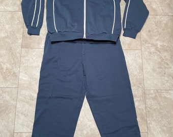 Vintage Scandia Woods Track Suit: Blue & White Y2K Baggy Sweat Set - Men&#39;s XL