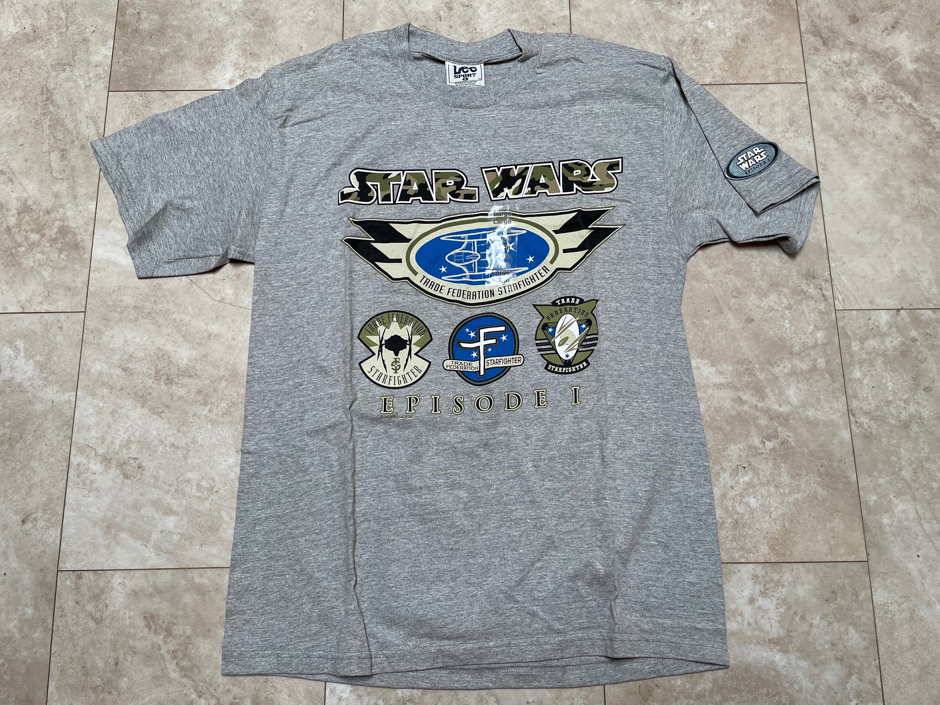 Vintage Star Wars Episode One T-shirt: Trade Federation Fighter