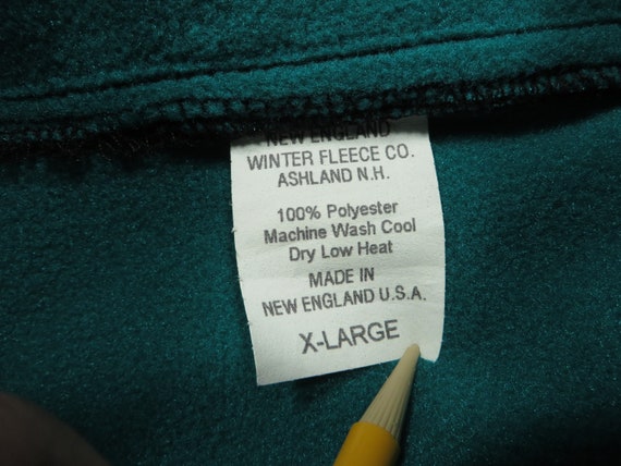 Vintage Fleece New England Winter Black Zip Up Ja… - image 4
