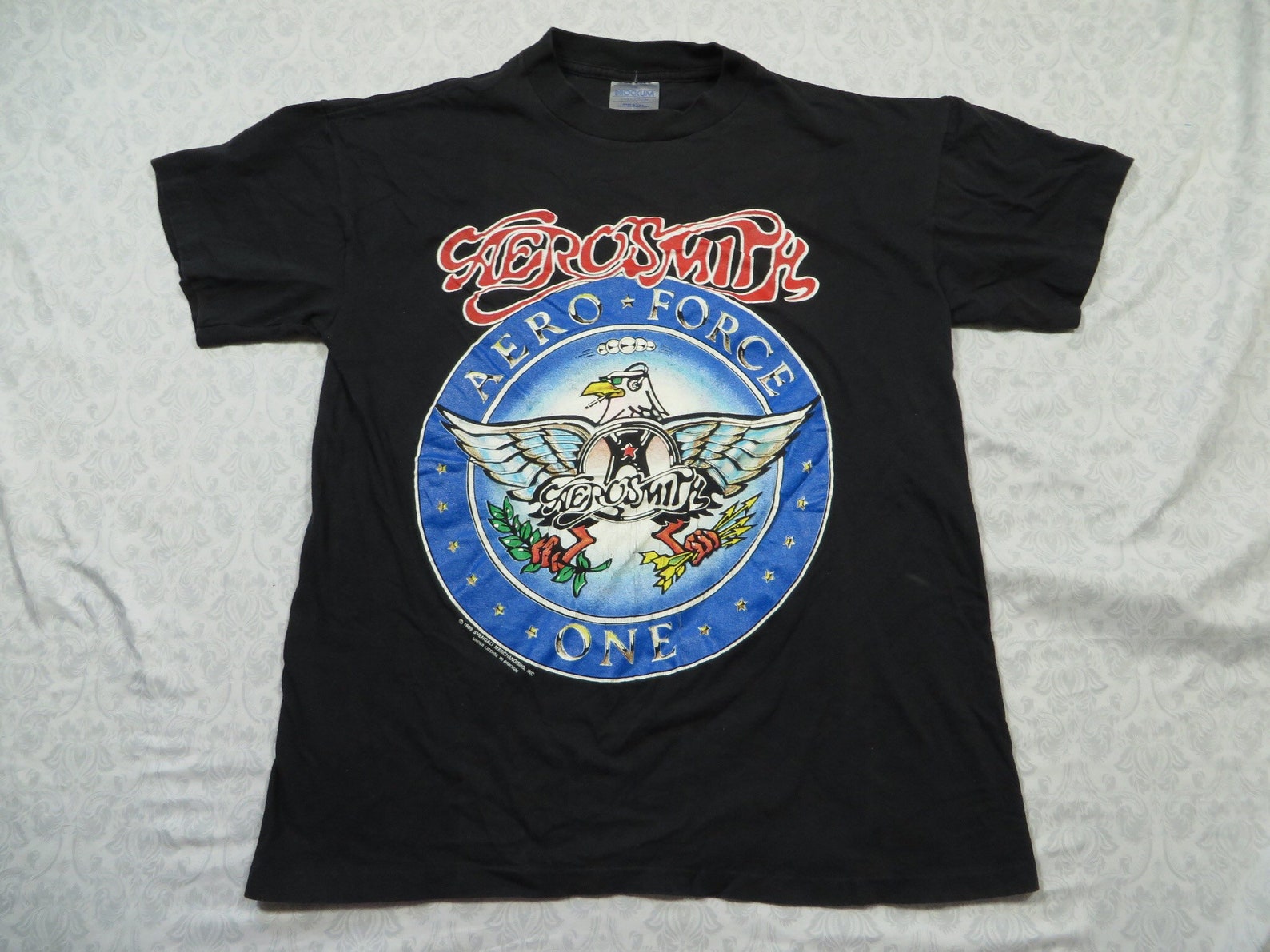 Vintage Aerosmith Tour Tee Shirt Black 1989 Pump Aero Force - Etsy